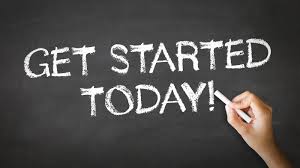 Get started today black chalk Get started today black chalk
